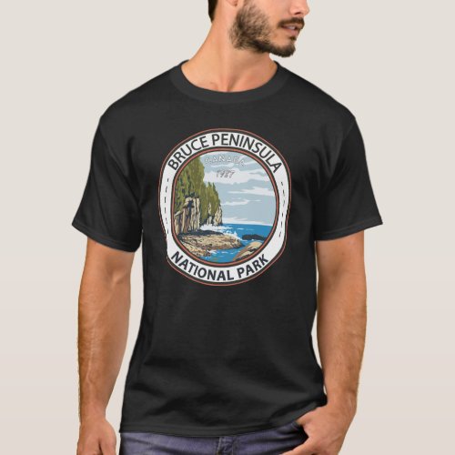 Bruce Peninsula National Park Canada Vintage Badge T_Shirt