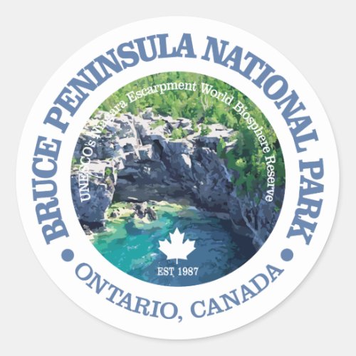 Bruce Peninsula National Park Classic Round Sticker
