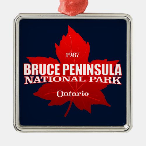 Bruce Peninsula NP maple leaf Metal Ornament