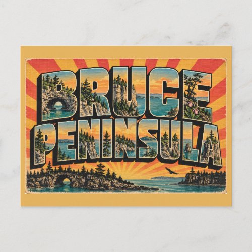 Bruce Peninsula ON Grotto Escarpment Bay Art Postcard