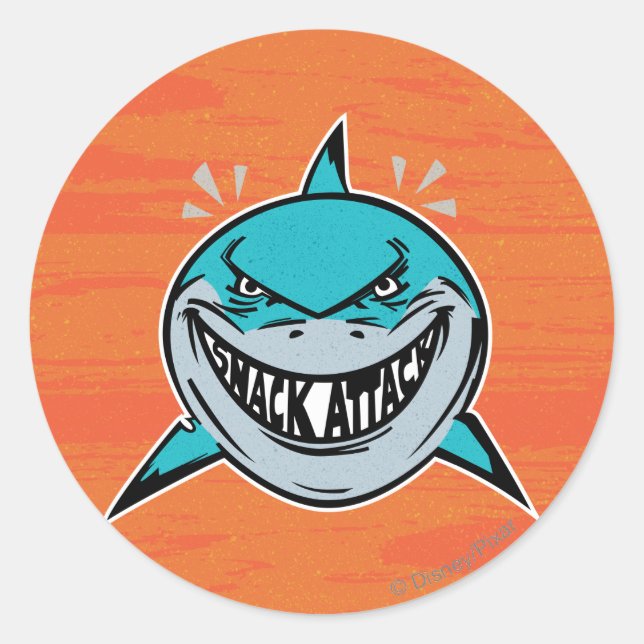 Bruce - Shark Attack Classic Round Sticker (Front)