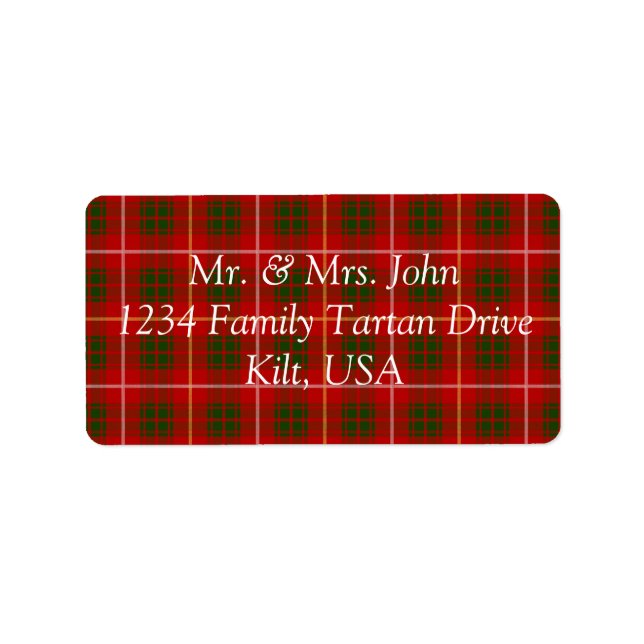 Bruce Tartan Label (Front)