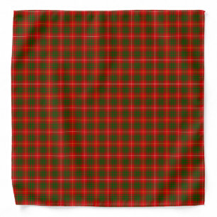 Bruce tartan red green plaid bandana