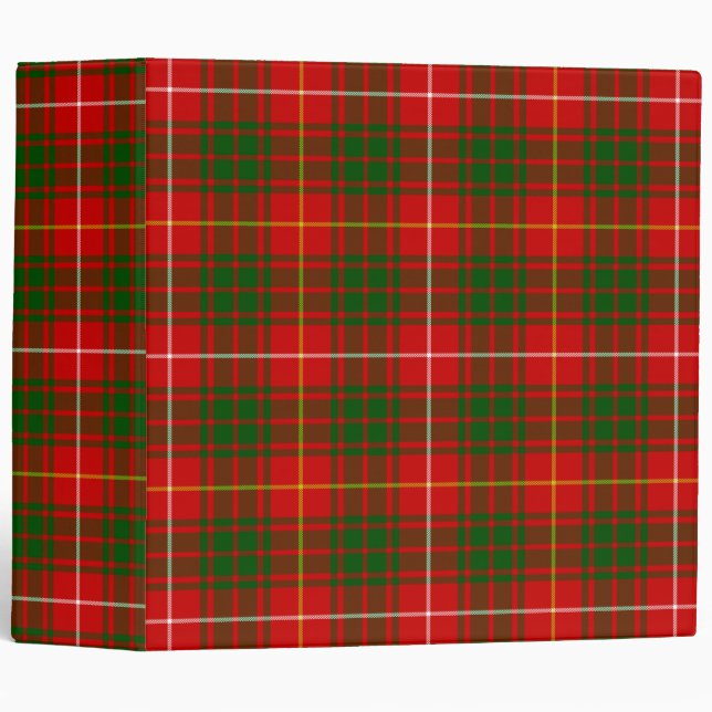 Bruce tartan red green plaid binder (Front/Spine)