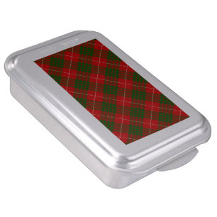 Bruce tartan red green plaid cake pan
