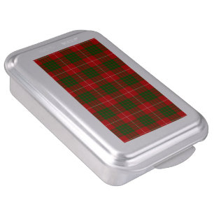 Bruce tartan red green plaid cake pan