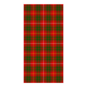 Bruce tartan red green plaid card