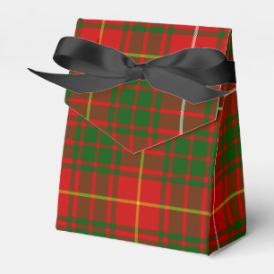Bruce tartan red green plaid favor boxes