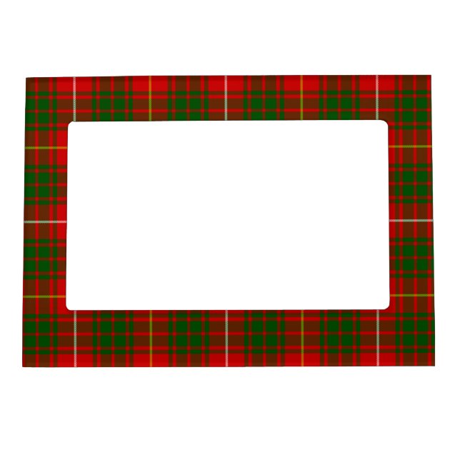 Bruce tartan red green plaid magnetic frame (Front)