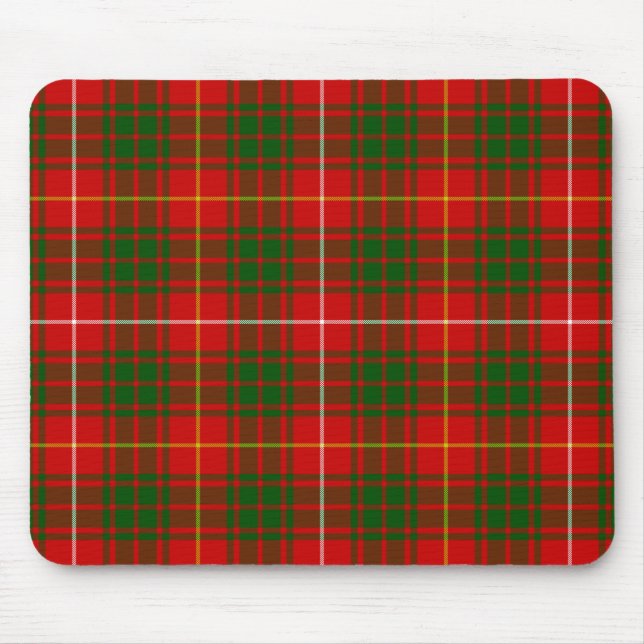 Bruce tartan red green plaid mouse pad (Front)