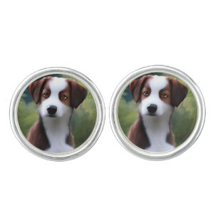 Bruce The Border Collie Puppy, Cufflinks