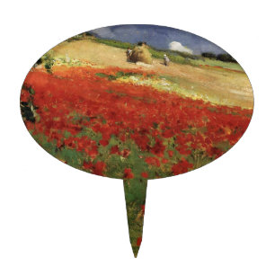 BRUCE, William Blair poppies poppy red flowers vin Cake Topper