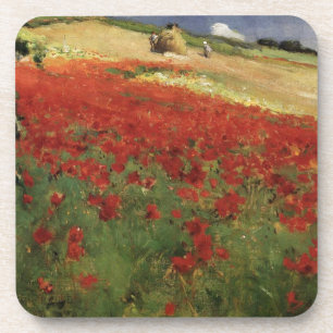 BRUCE, William Blair poppies poppy red flowers vin Coaster