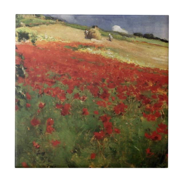 BRUCE, William Blair poppies poppy red flowers vin Tile (Front)