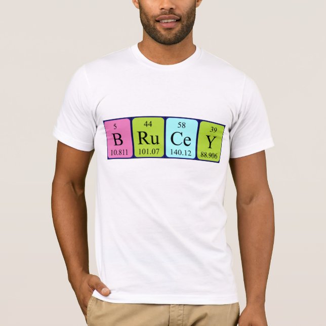 Brucey periodic table name shirt (Front)