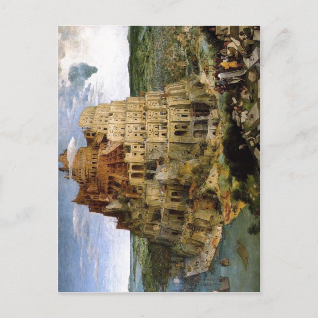 Bruegel d.., Pieter Turmbau zu Babel Tower of Ba Postcard (Front)