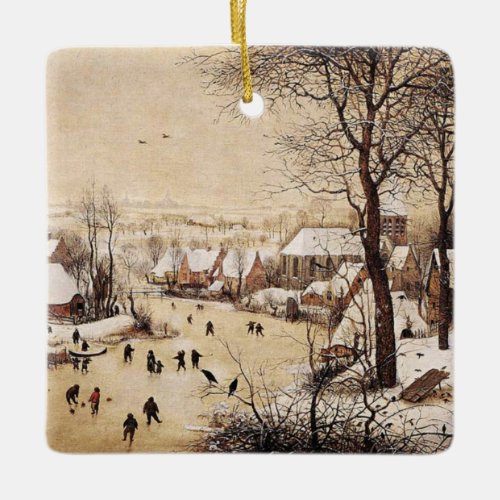 Bruegel the Elder _ Winter Landscape Ceramic Ornament