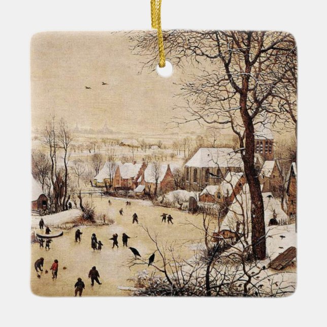 Bruegel the Elder - Winter Landscape, Ceramic Ornament (Front)