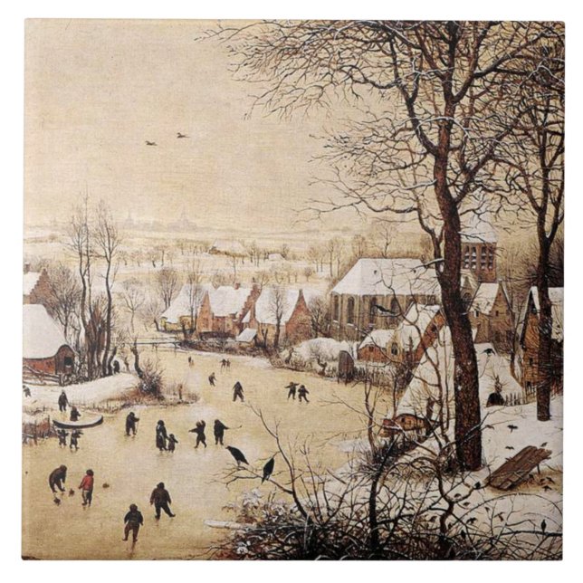Bruegel the Elder - Winter Landscape  Ceramic Tile (Front)