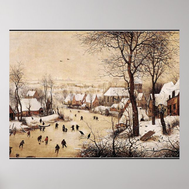 Bruegel the Elder, Winter Landscape, fine art  Poster (Front)