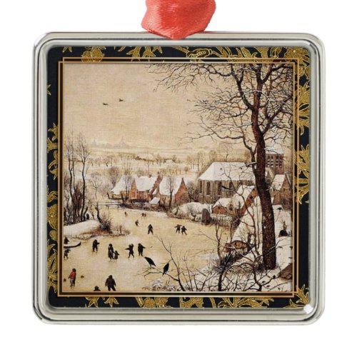 Bruegel the Elder - Winter Landscape Metal Ornament