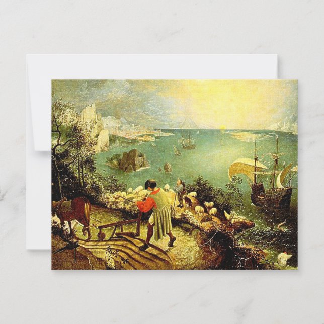 Bruegel's Landscape with the Fall of Icarus - 1558 Invitation (Front)
