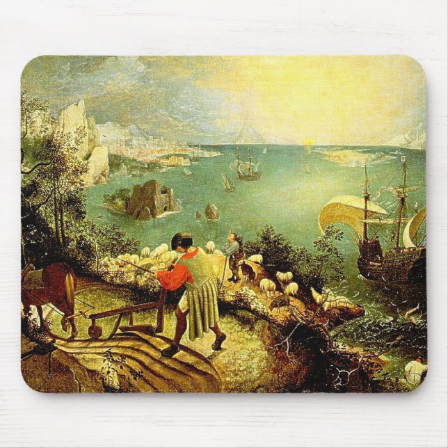 Bruegel's Landscape with the Fall of Icarus - 1558 Mouse Pad (Front)