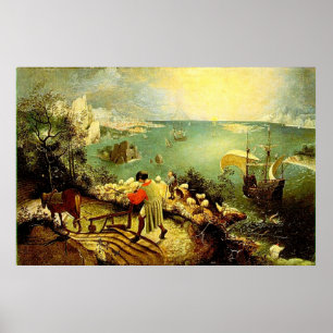 Bruegel's Landscape with the Fall of Icarus - 1558 Poster