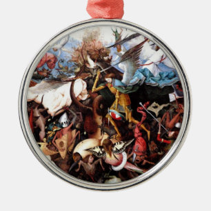 Bruegel's "The Fall Of The Rebel Angels" (1562) Metal Ornament