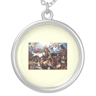 Bruegel's "The Fall Of The Rebel Angels" (1562) Silver Plated Necklace