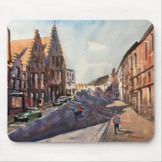 Bruges Afternoon Impressionistic Watercolor Painti Mouse Pad