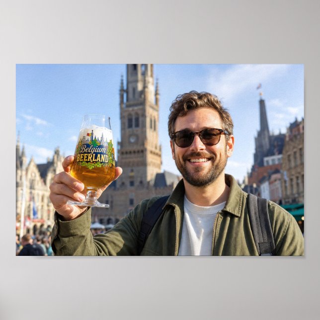 Bruges Beer Traveler Keepsake Scene Poster (Front)