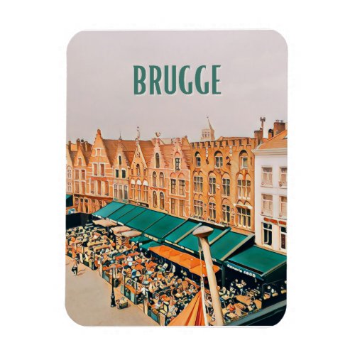 Bruges Belgique Photo Vintage  Magnet