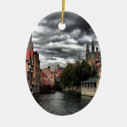 Bruges Belgium Ceramic Ornament