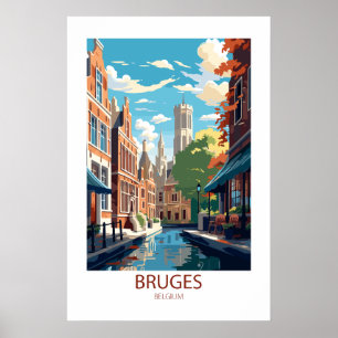 Bruges Belgium Famous Travel Places Poster