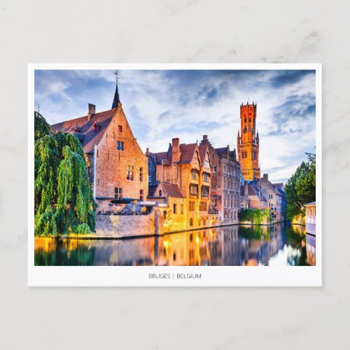 Bruges Belgium Holiday Postcard