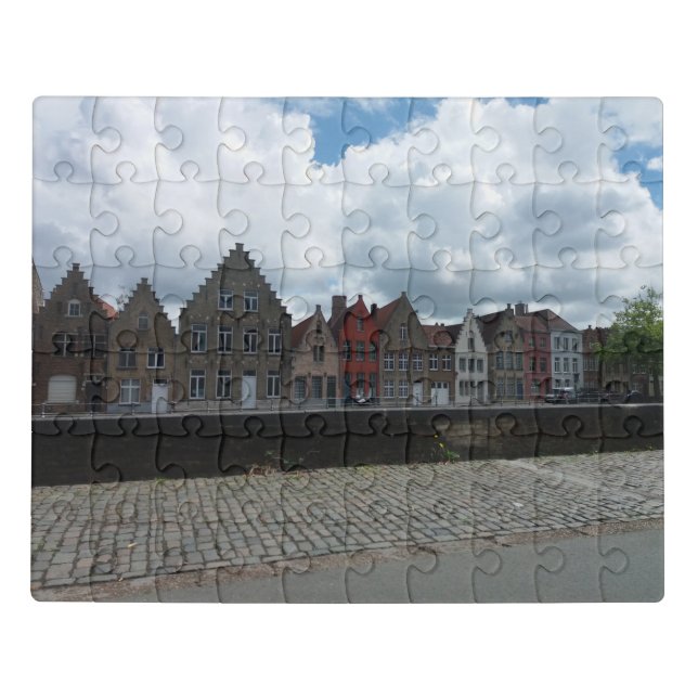 Bruges Belgium House Antique Landscape Photo Jigsaw Puzzle (Puzzle Horizontal)