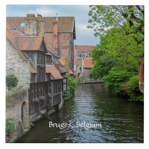 Bruges Belgium labeled Ceramic Tile