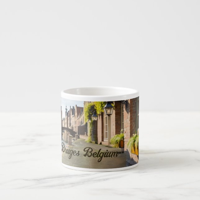 Bruges Belgium Sketch Medieval | Espresso Cup (Front)