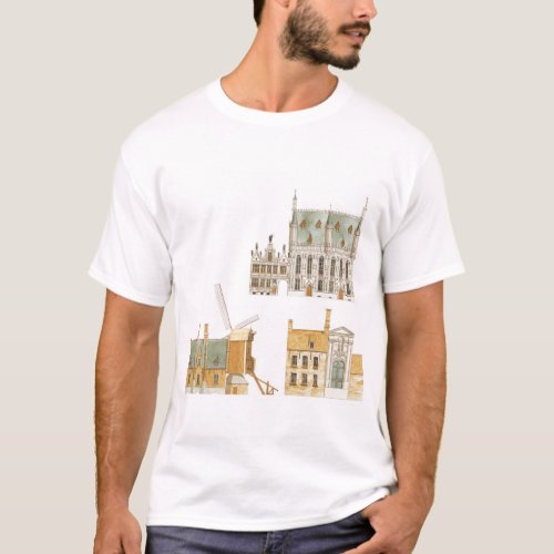 Bruges Belgium Town hall and traditional T_Shirt
