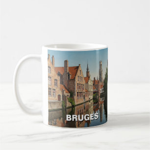 Bruges Belgium Travel Souvenir Vintage Coffee Mug