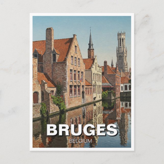 Bruges Belgium Travel Souvenir Vintage Postcard (Front)