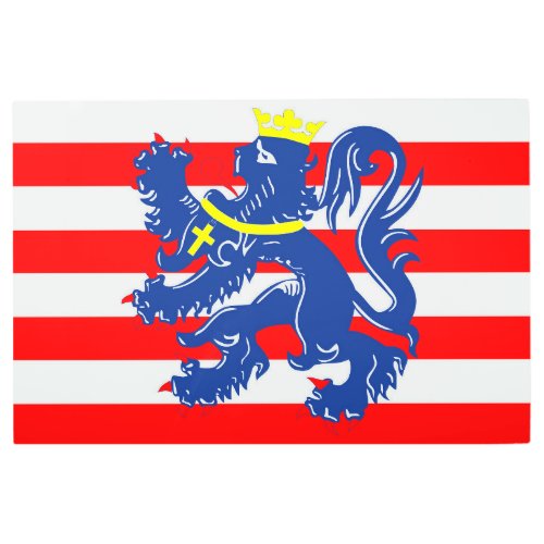 Bruges city Flag Belgium symbol Metal Print