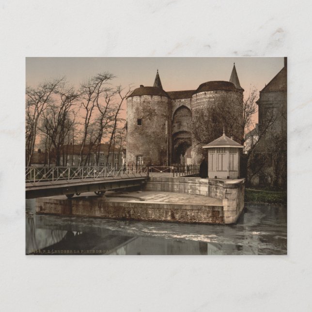 Bruges - Ghent Gate, Belgium Postcard (Front)