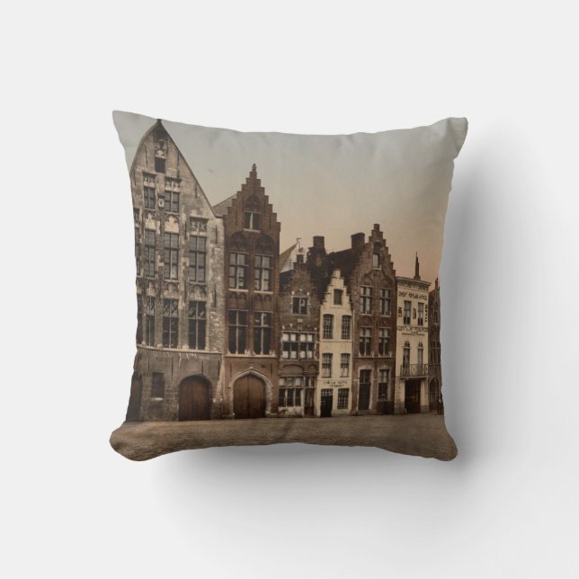 Bruges Library, Belgium Throw Pillow (Front)