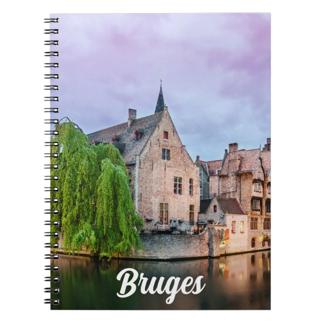 Bruges old town and Belfry tower Notebook (Front)