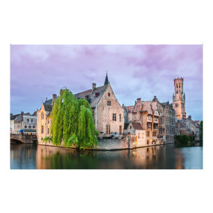 Bruges old town and Belfry tower Photo Print