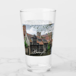 Bruges old town in Belgium Glass