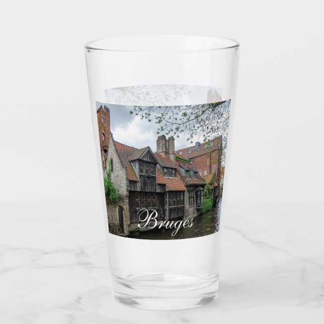 Bruges old town in Belgium Glass (Front)