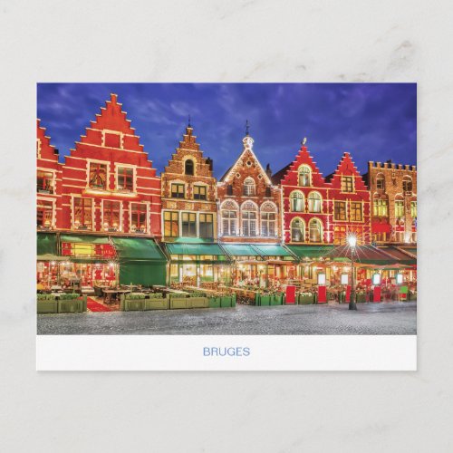 Bruges postcard with Grote Markt